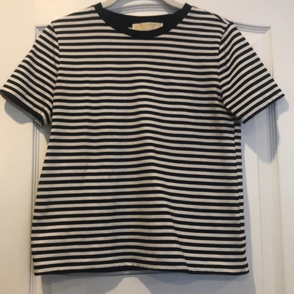 Michael Kors black and white stripe Shirt size XS